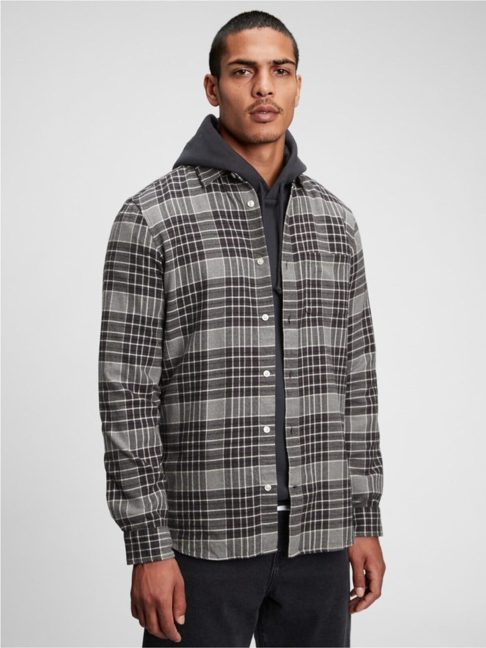 Gap Organic Cotton Relaxed Flannel Shirt size L